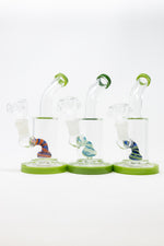 6" Lime Green Candy Cane Percolator Bong