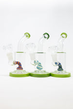 6" Lime Green Candy Cane Percolator Bong