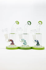 6" Lime Green Candy Cane Percolator Bong