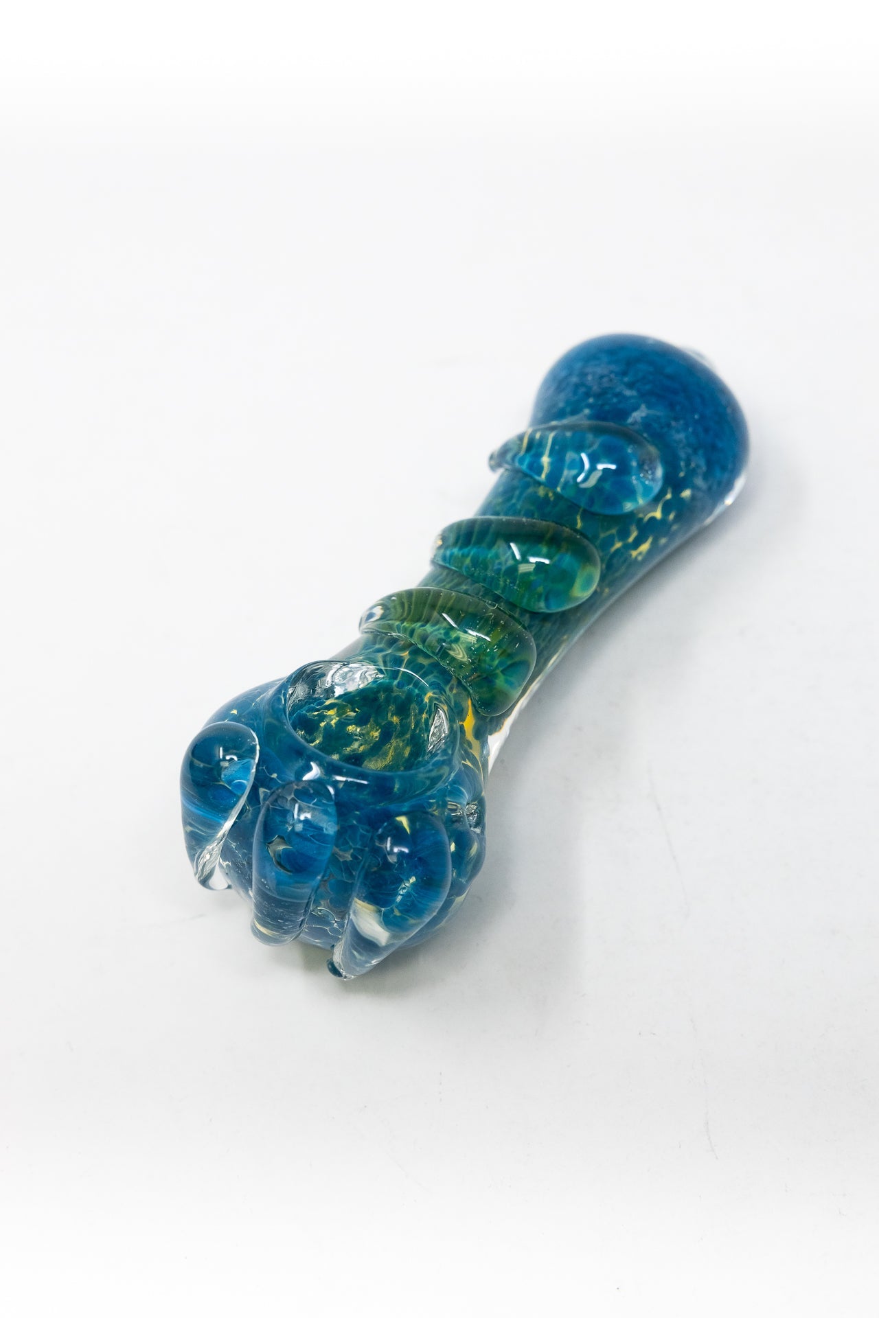 4.5" Glass Designer Hand Smoking Pipe w/ Carb Hole StonedGenie.com