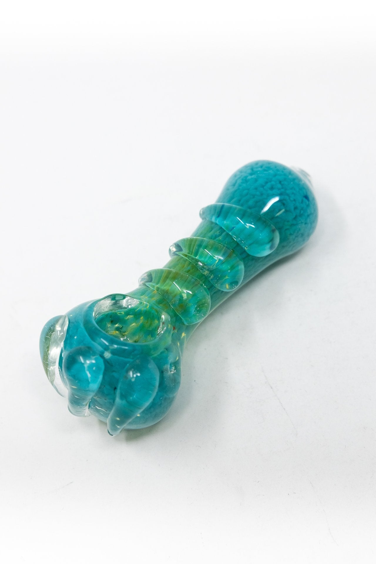 4.5" Glass Designer Hand Smoking Pipe w/ Carb Hole StonedGenie.com
