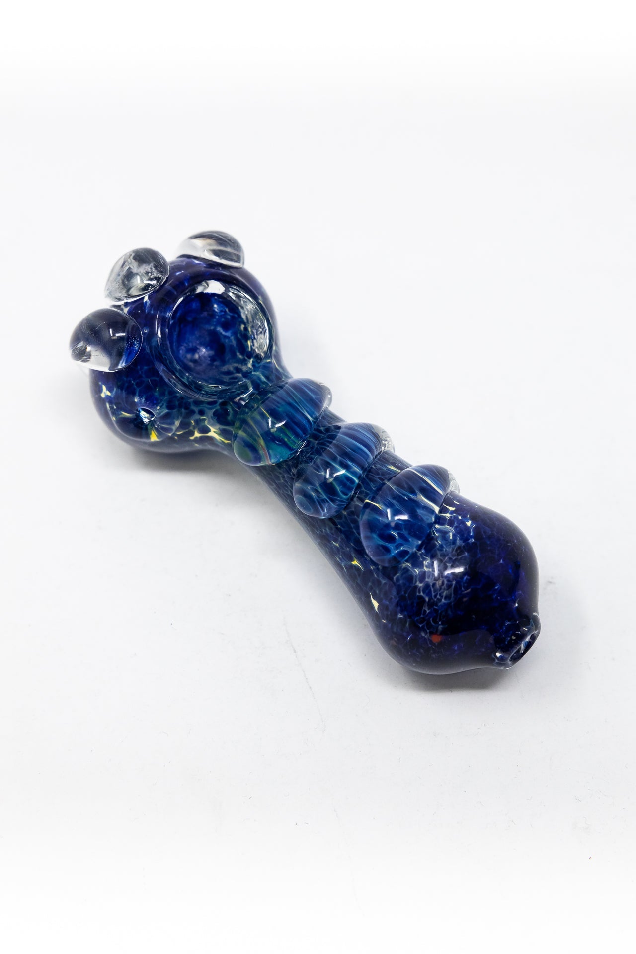 4.5" Glass Designer Hand Smoking Pipe w/ Carb Hole StonedGenie.com