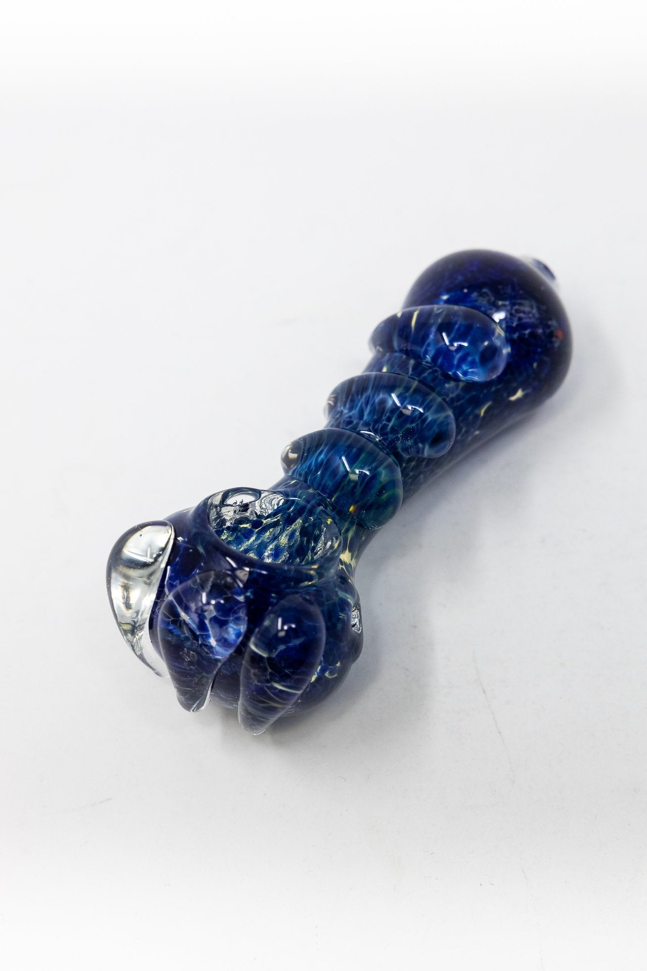 4.5" Glass Designer Hand Smoking Pipe w/ Carb Hole StonedGenie.com