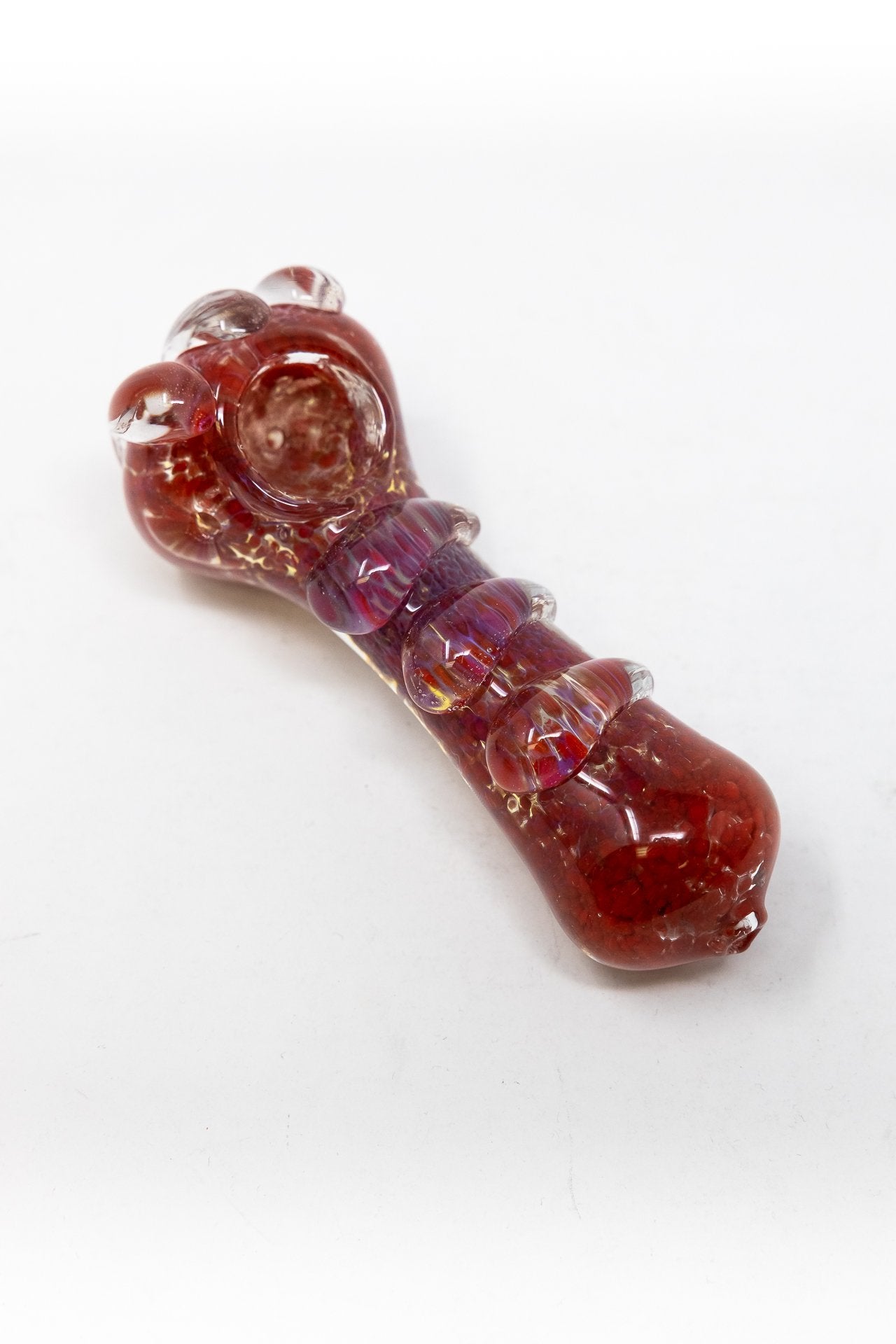 4.5" Glass Designer Hand Smoking Pipe w/ Carb Hole StonedGenie.com