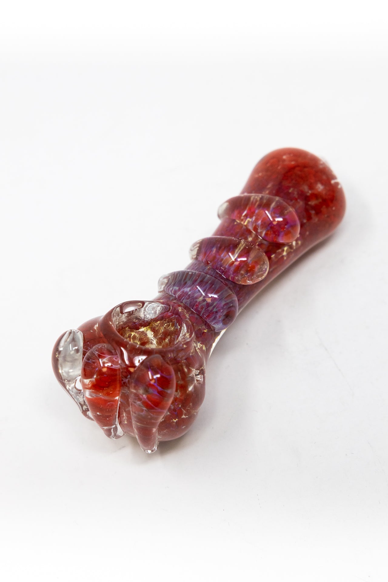 4.5" Glass Designer Hand Smoking Pipe w/ Carb Hole StonedGenie.com