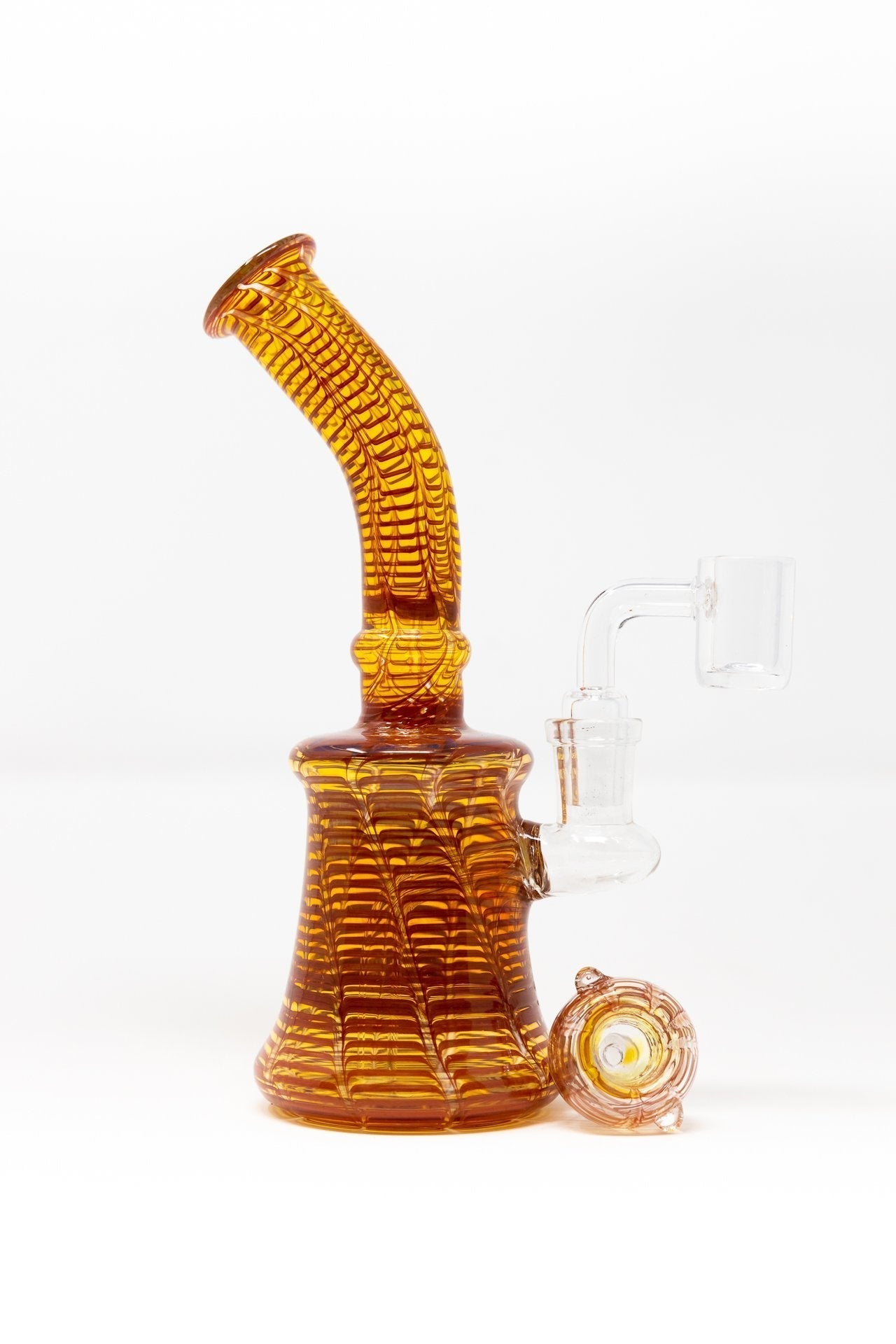 7" Snake Skin Shower Bend Dab Rig StonedGenie.com