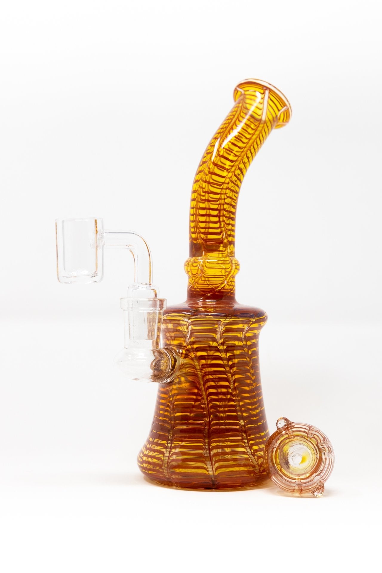 7" Snake Skin Shower Bend Dab Rig StonedGenie.com