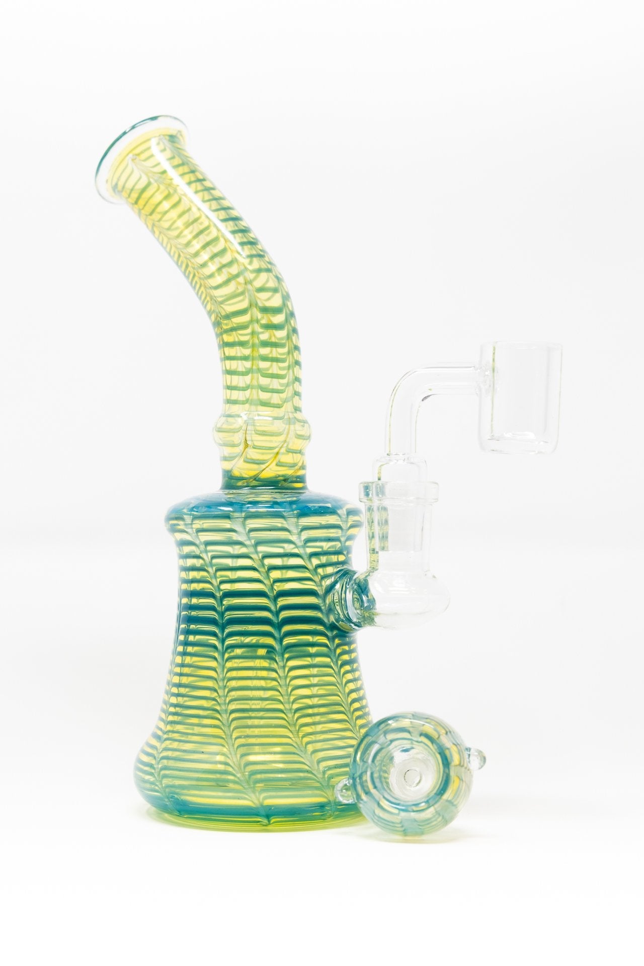 7" Snake Skin Shower Bend Dab Rig StonedGenie.com