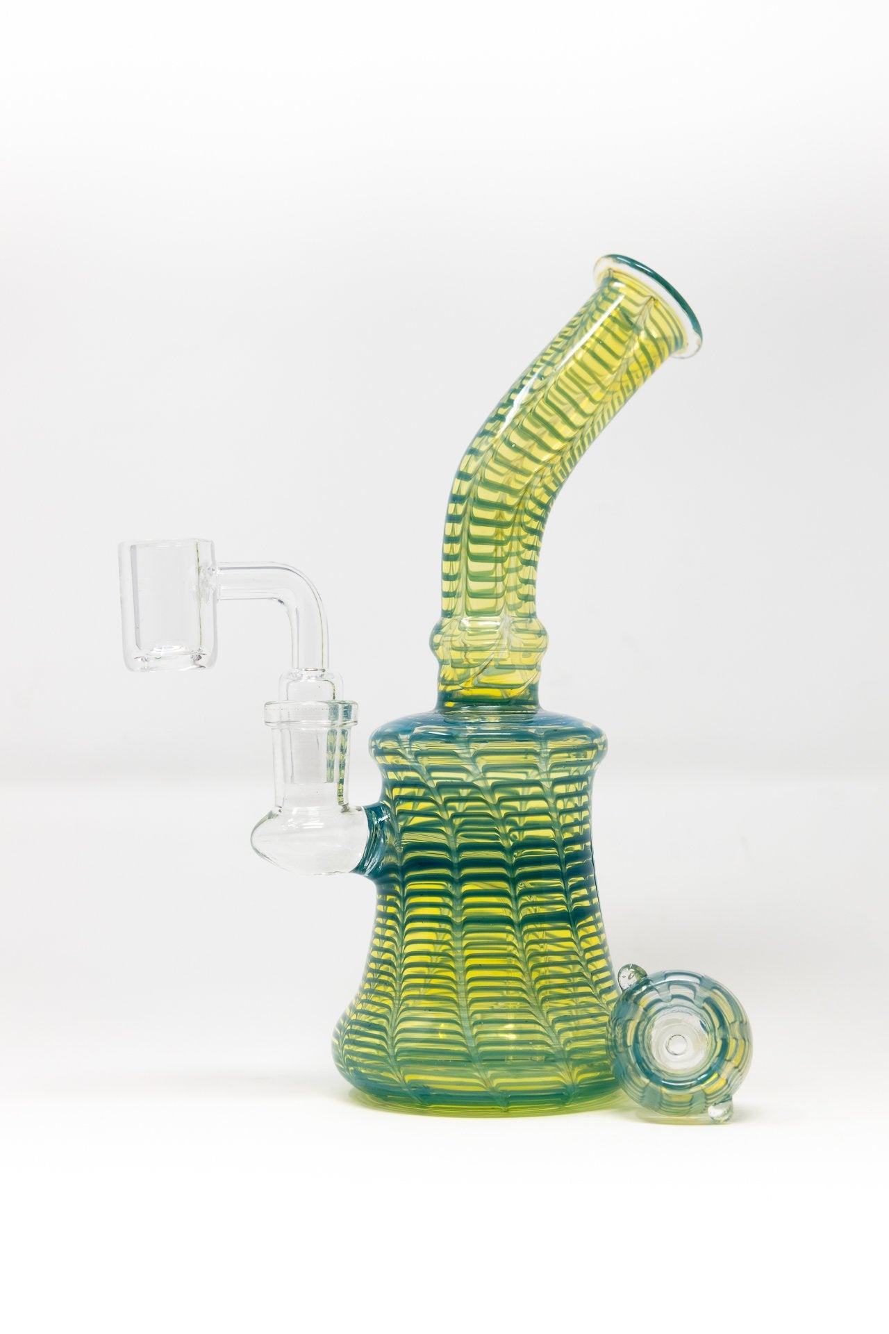7" Snake Skin Shower Bend Dab Rig StonedGenie.com