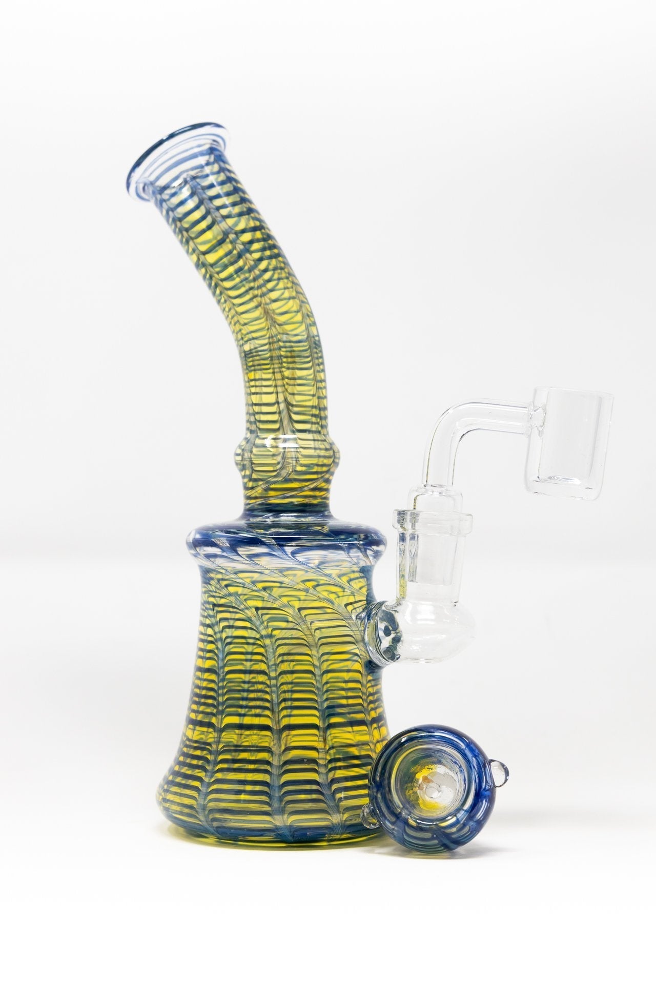 7" Snake Skin Shower Bend Dab Rig StonedGenie.com