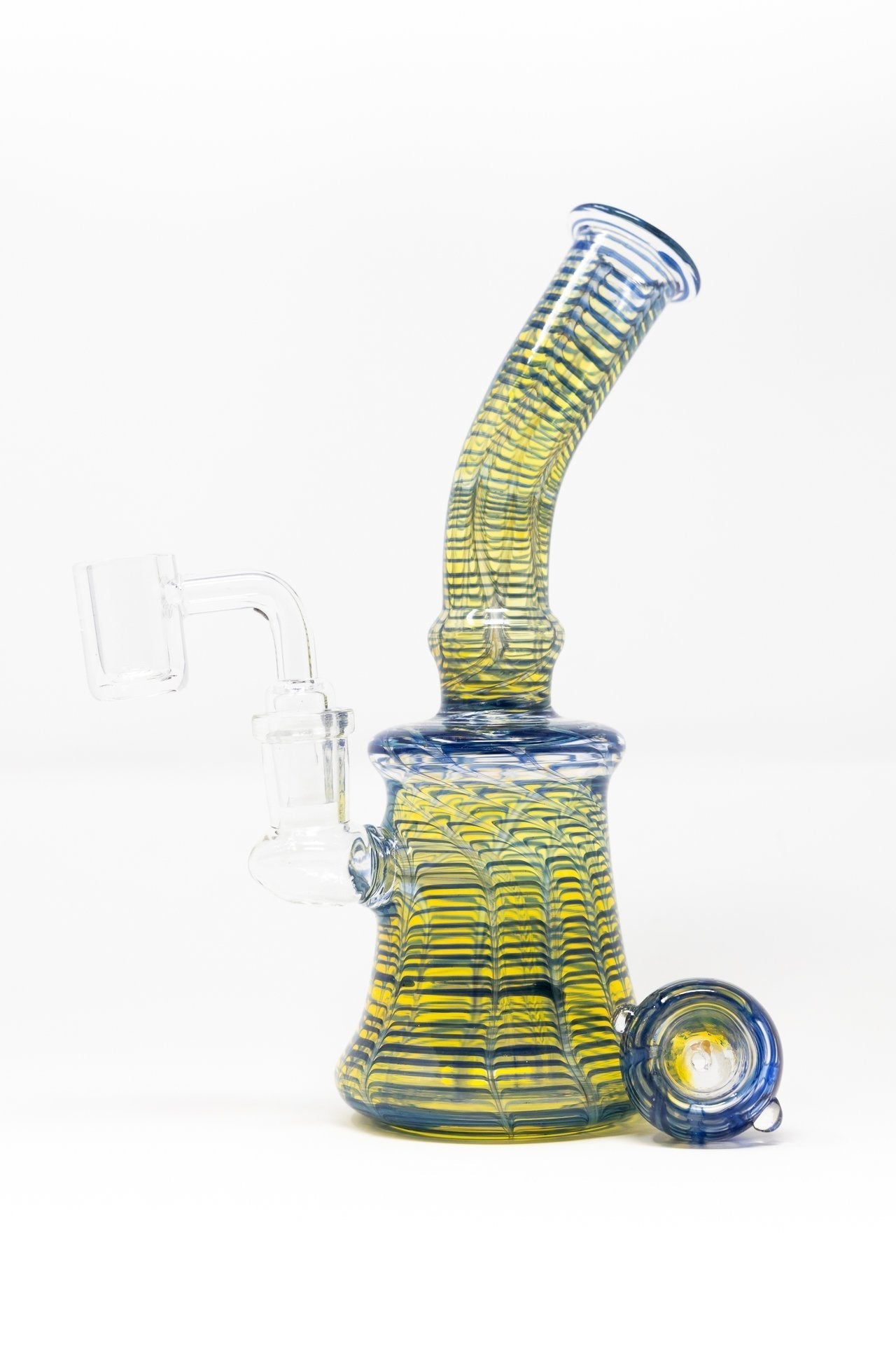 7" Snake Skin Shower Bend Dab Rig StonedGenie.com
