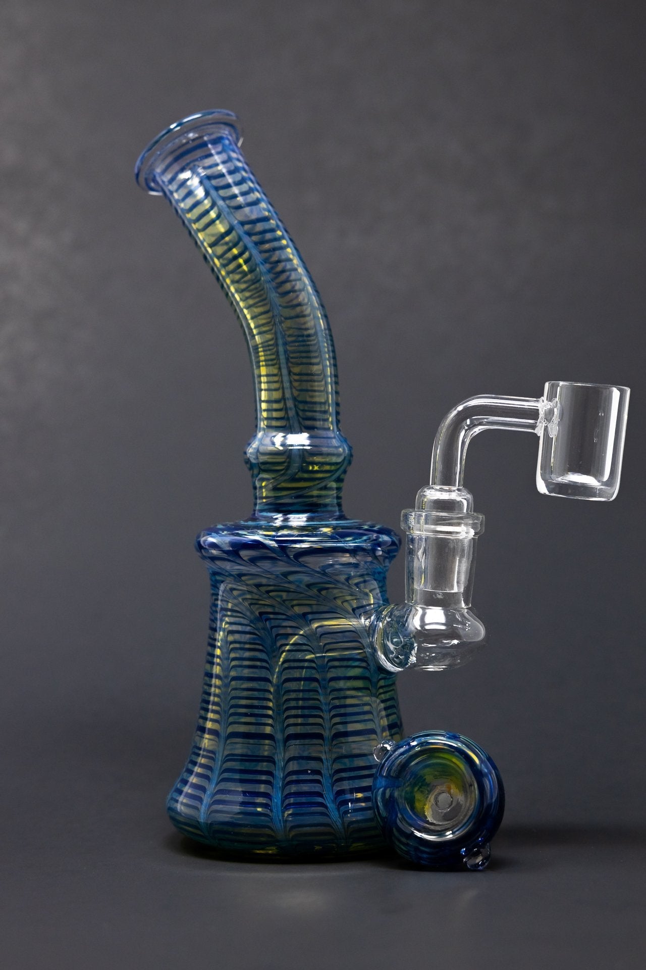7" Snake Skin Shower Bend Dab Rig StonedGenie.com