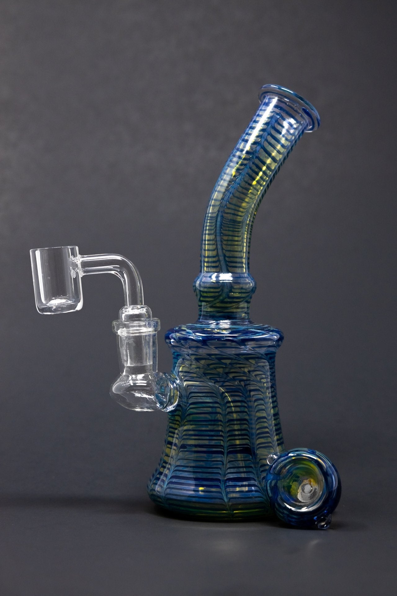 7" Snake Skin Shower Bend Dab Rig StonedGenie.com