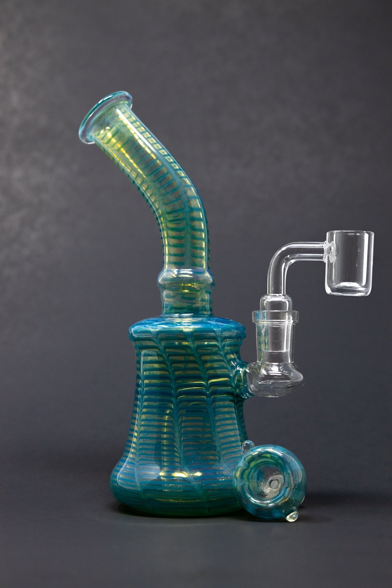 7" Snake Skin Shower Bend Dab Rig StonedGenie.com