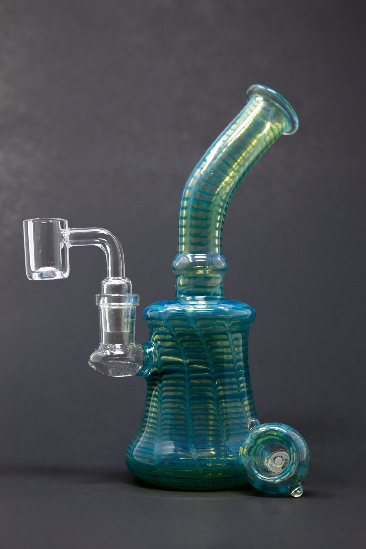 7" Snake Skin Shower Bend Dab Rig StonedGenie.com