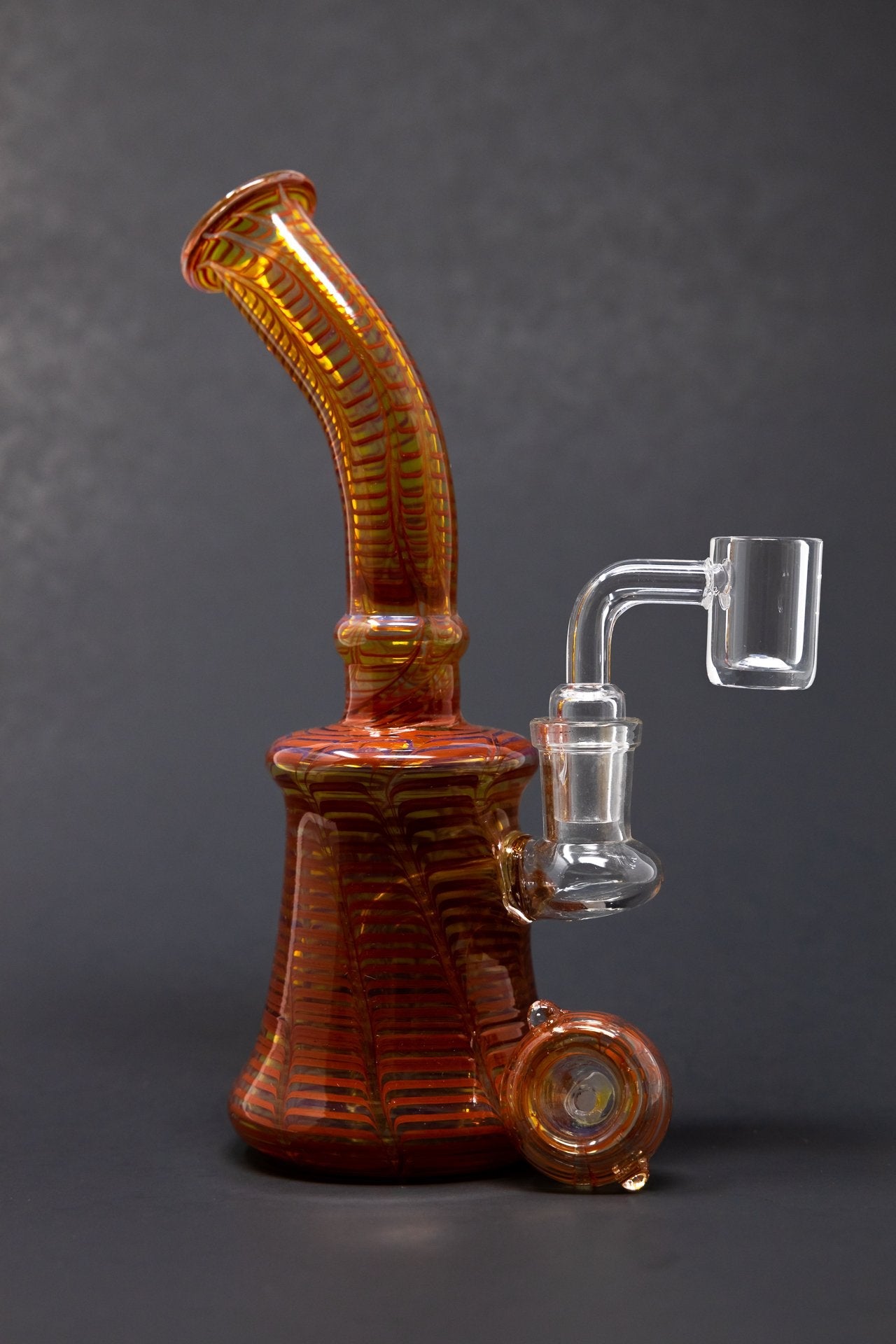 7" Snake Skin Shower Bend Dab Rig StonedGenie.com
