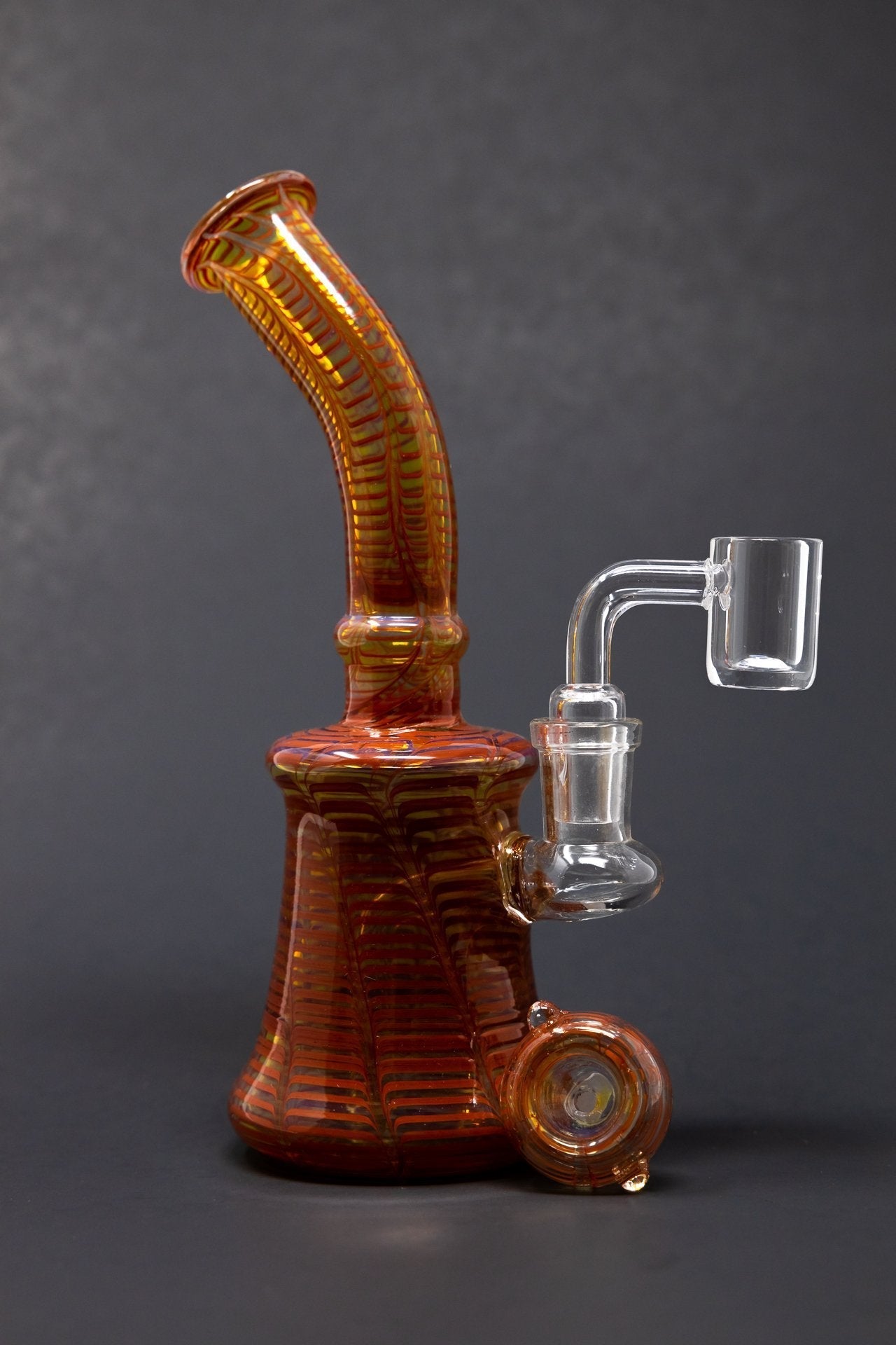 7" Snake Skin Shower Bend Dab Rig StonedGenie.com