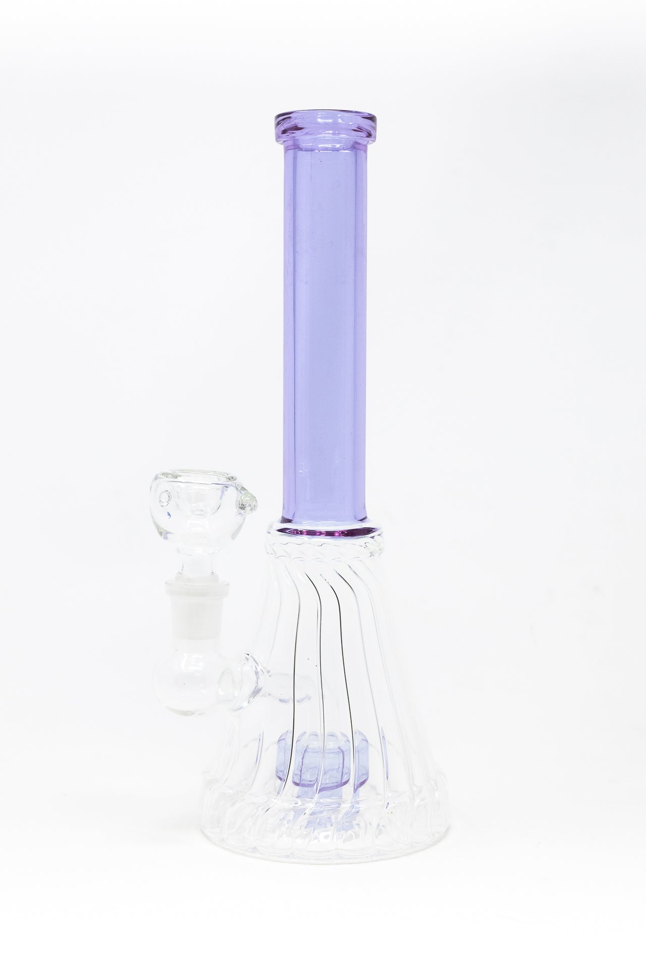 10" Purple Twisted Base Bong
