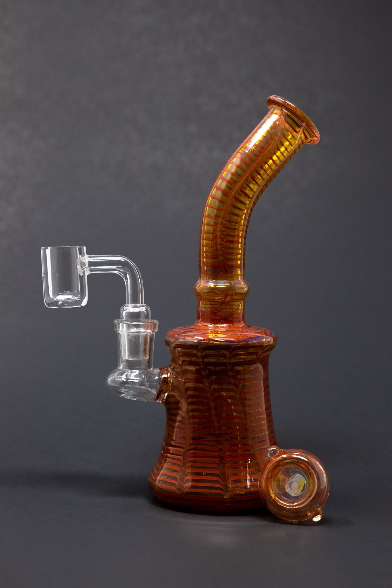 7" Snake Skin Shower Bend Dab Rig StonedGenie.com
