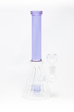 10" Purple Twisted Base Bong