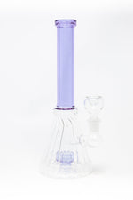 10" Purple Twisted Base Bong
