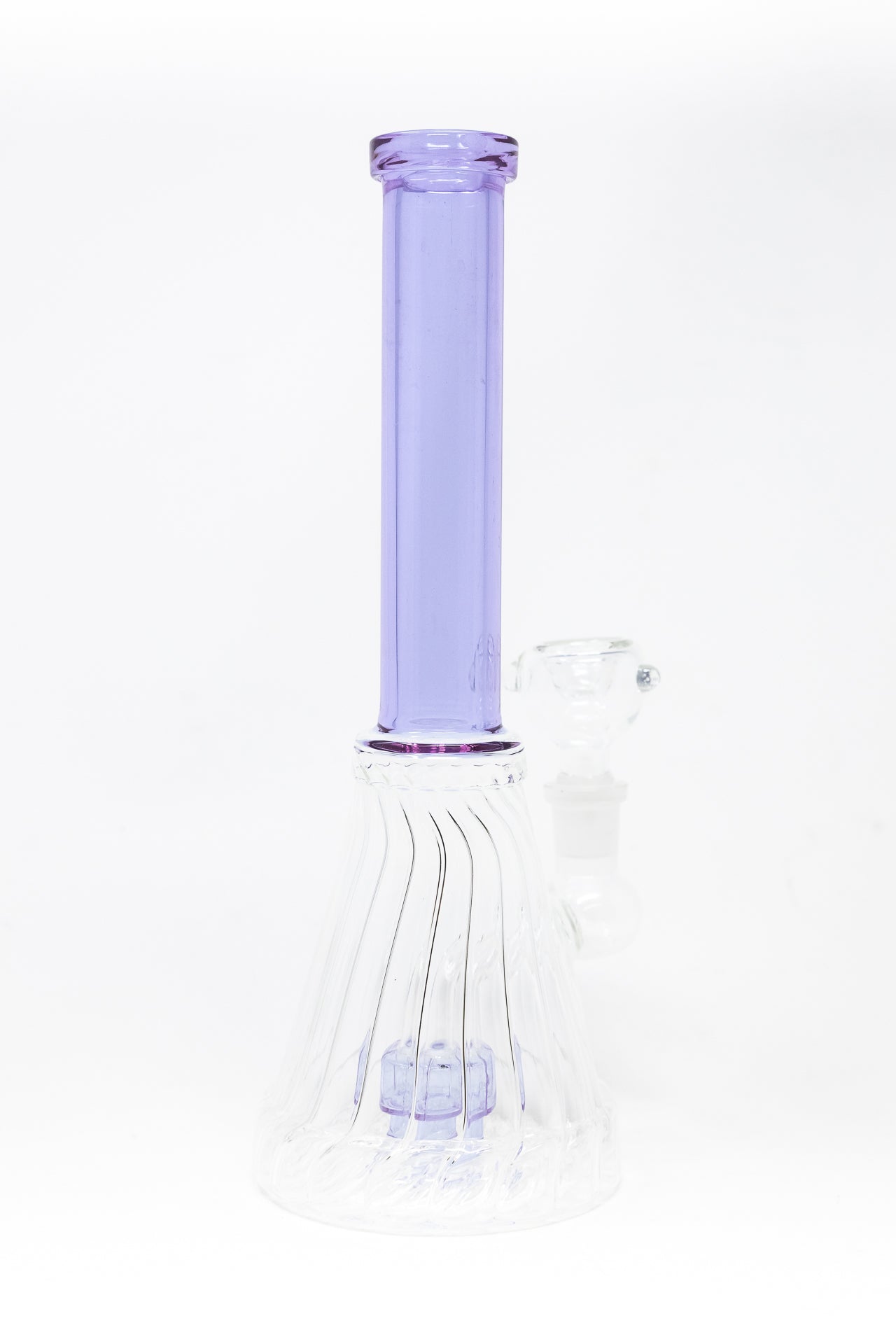10" Purple Twisted Base Bong