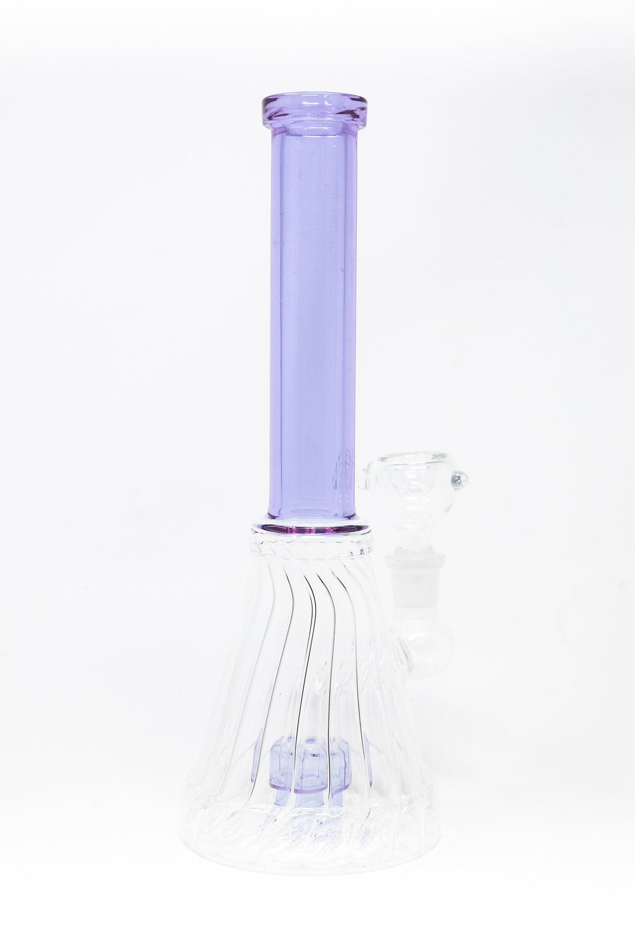 10" Purple Twisted Base Bong