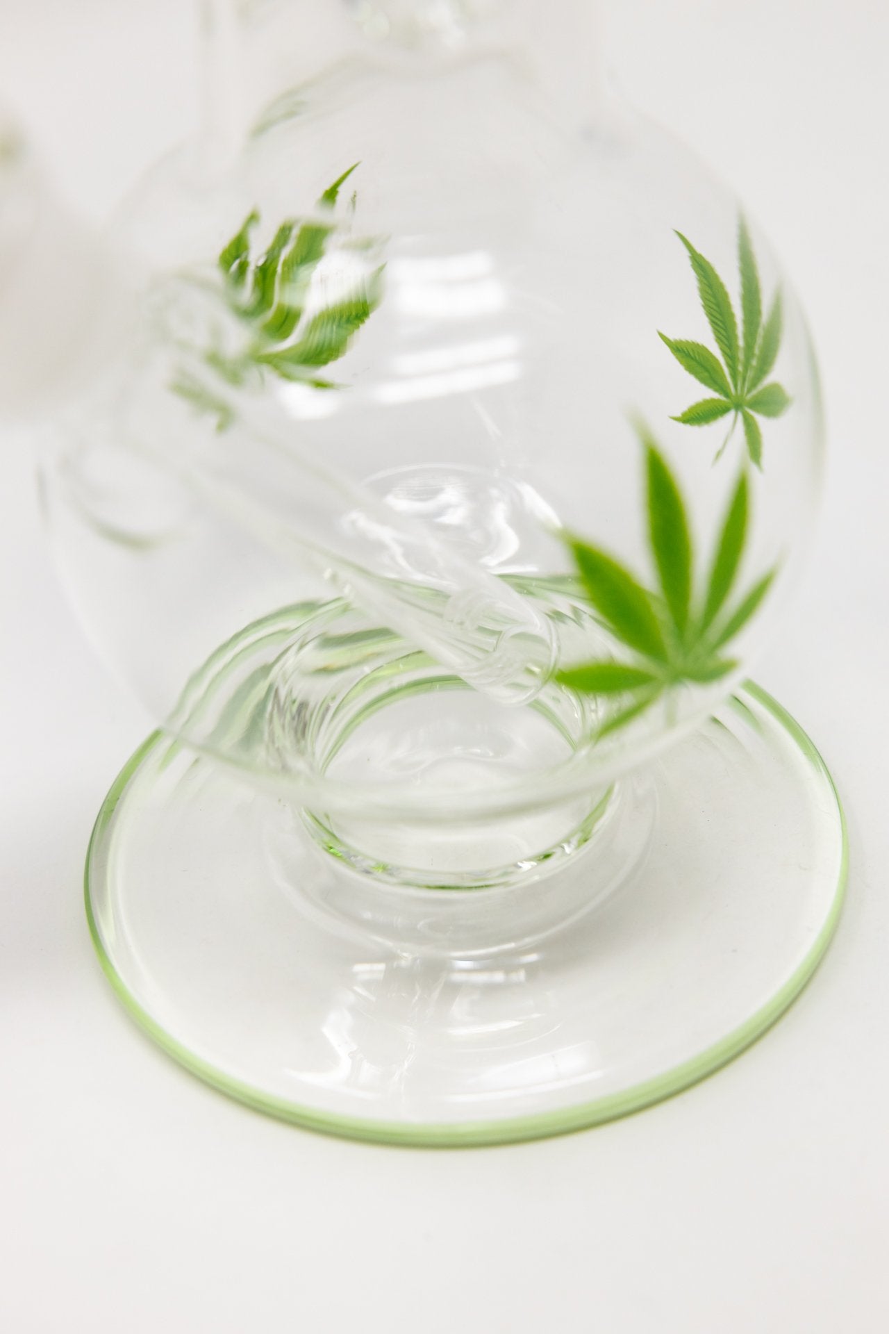 14" Green Leaf Bubble Bottom w/ Ice Catcher
