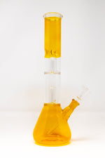 12" Double Percolator Neon Yellow Bong