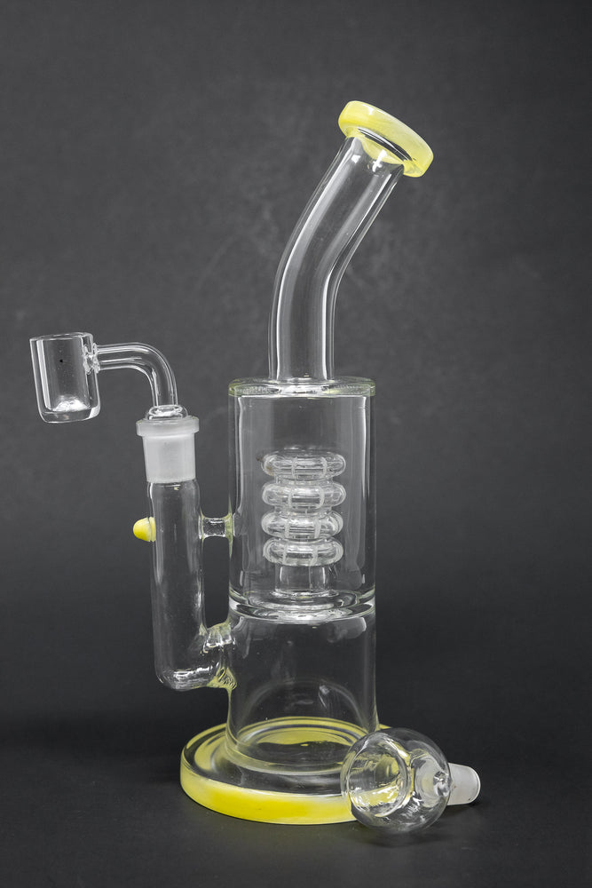 9" Shower Bend Dab Rig w/ Spiral Percolator