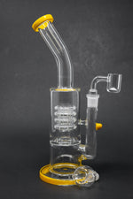 9" Shower Bend Dab Rig w/ Spiral Percolator