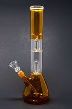 12" Double Percolator Neon Yellow Bong