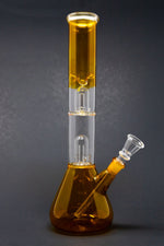 12" Double Percolator Neon Yellow Bong