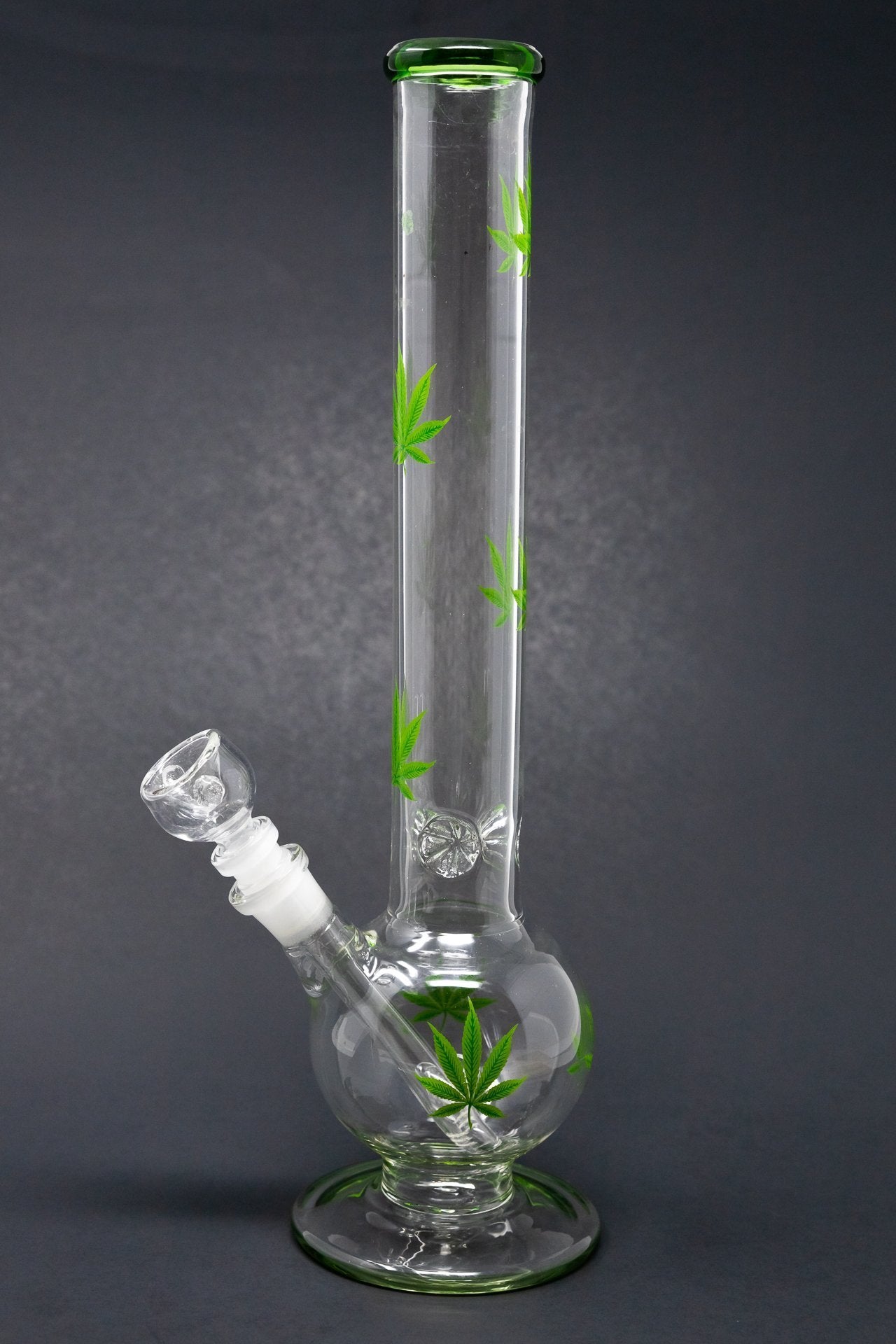 14" Green Leaf Bubble Bottom w/ Ice Catcher