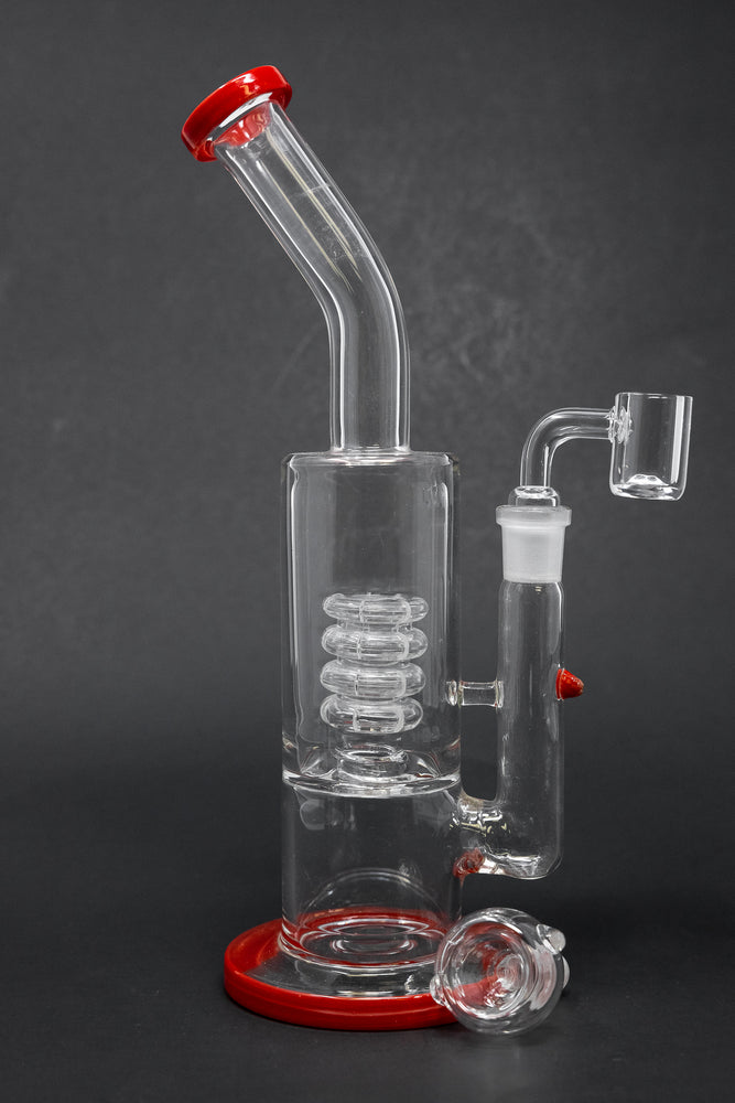 9" Shower Bend Dab Rig w/ Spiral Percolator