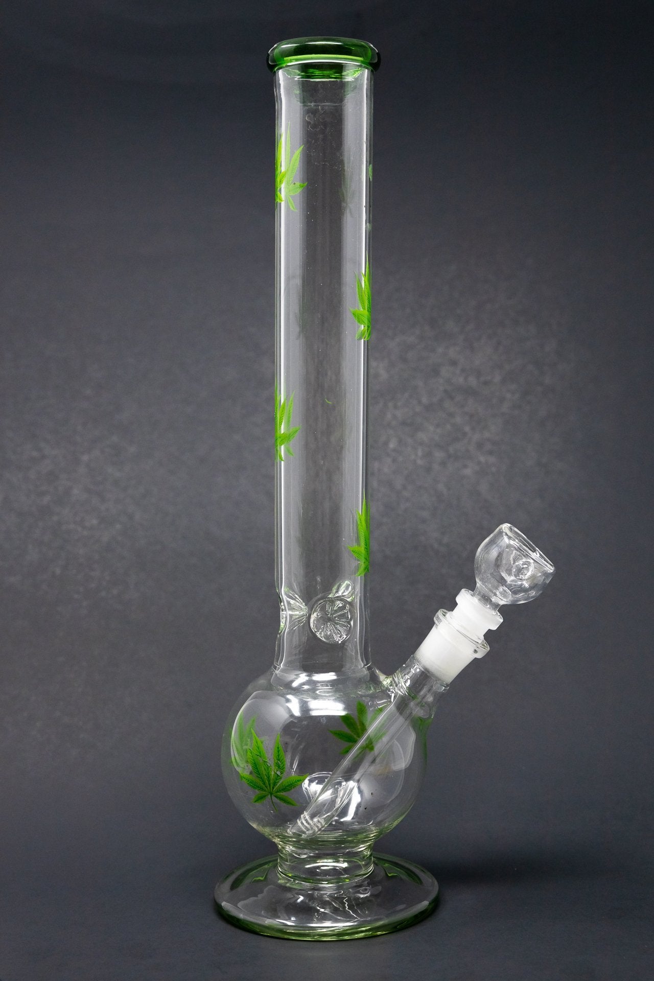 14" Green Leaf Bubble Bottom w/ Ice Catcher