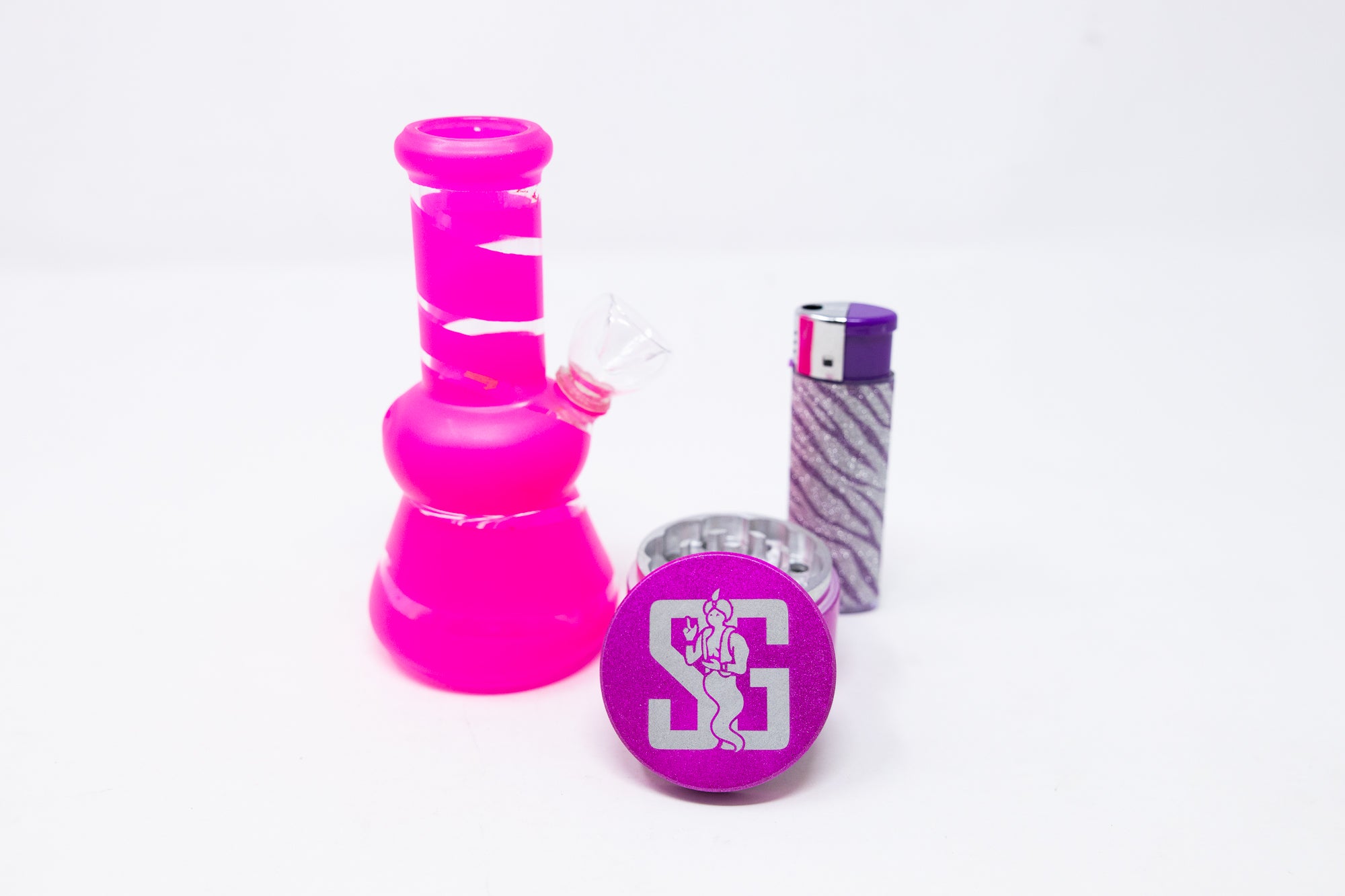 5" Pink Mini Bong Combo