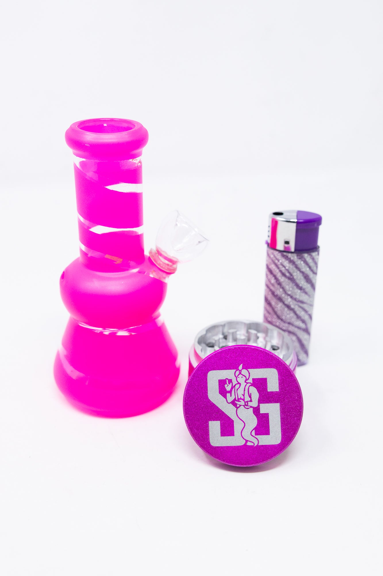 5" Pink Mini Bong Combo