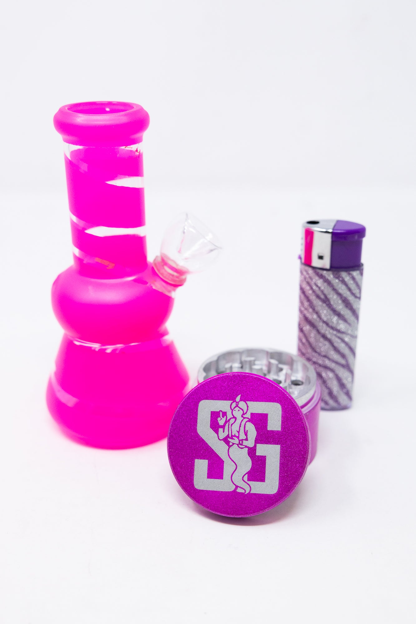5" Pink Mini Bong Combo