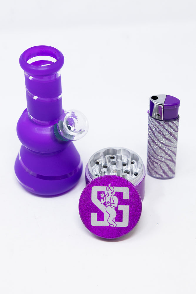 5" Purple Mini Bong Combo