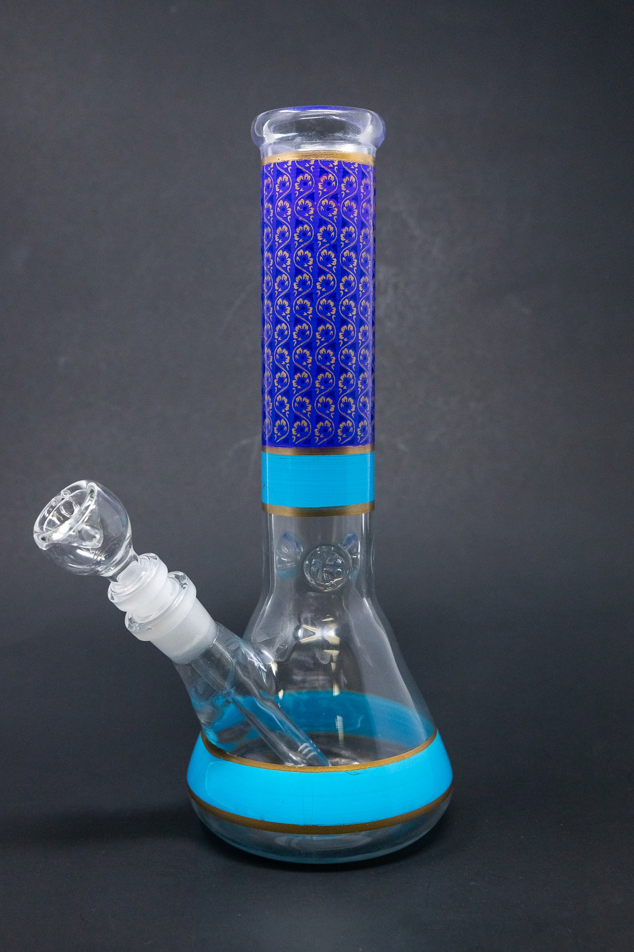 10" Blue Aladdin Beaker Bong w/ Ice Catcher