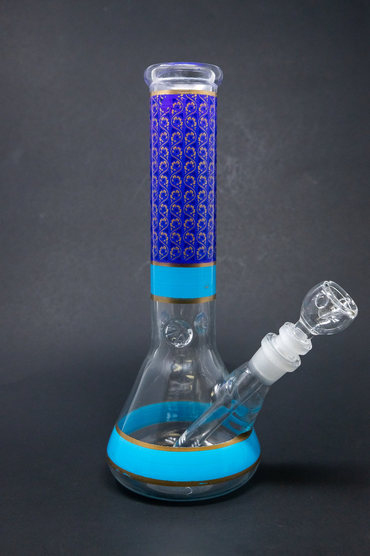 10" Blue Aladdin Beaker Bong w/ Ice Catcher