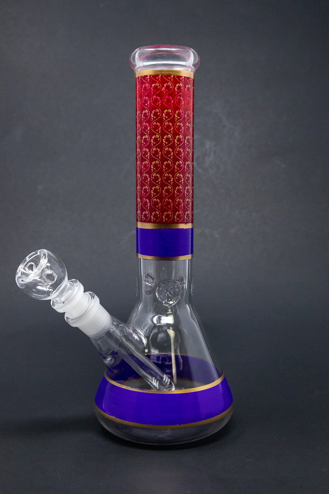 10" Purple Aladdin Beaker Bong w/ Ice Catcher