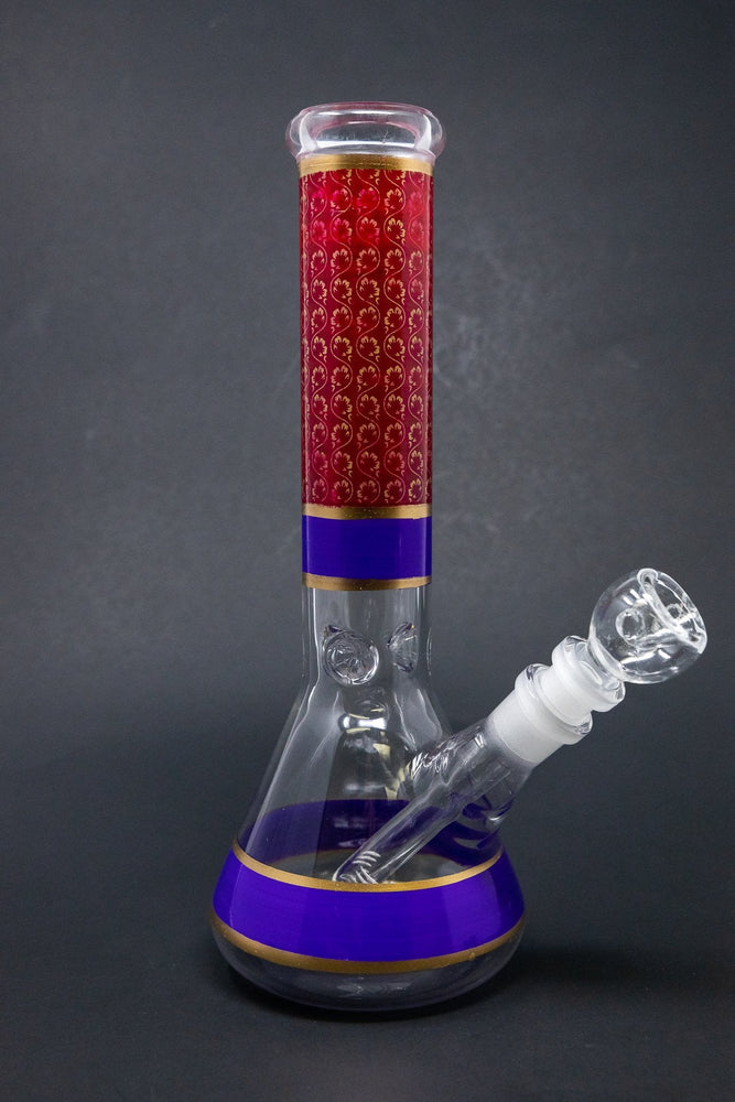 10" Purple Aladdin Beaker Bong w/ Ice Catcher