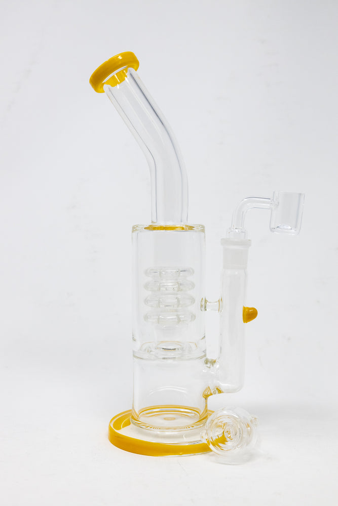 9" Shower Bend Dab Rig w/ Spiral Percolator