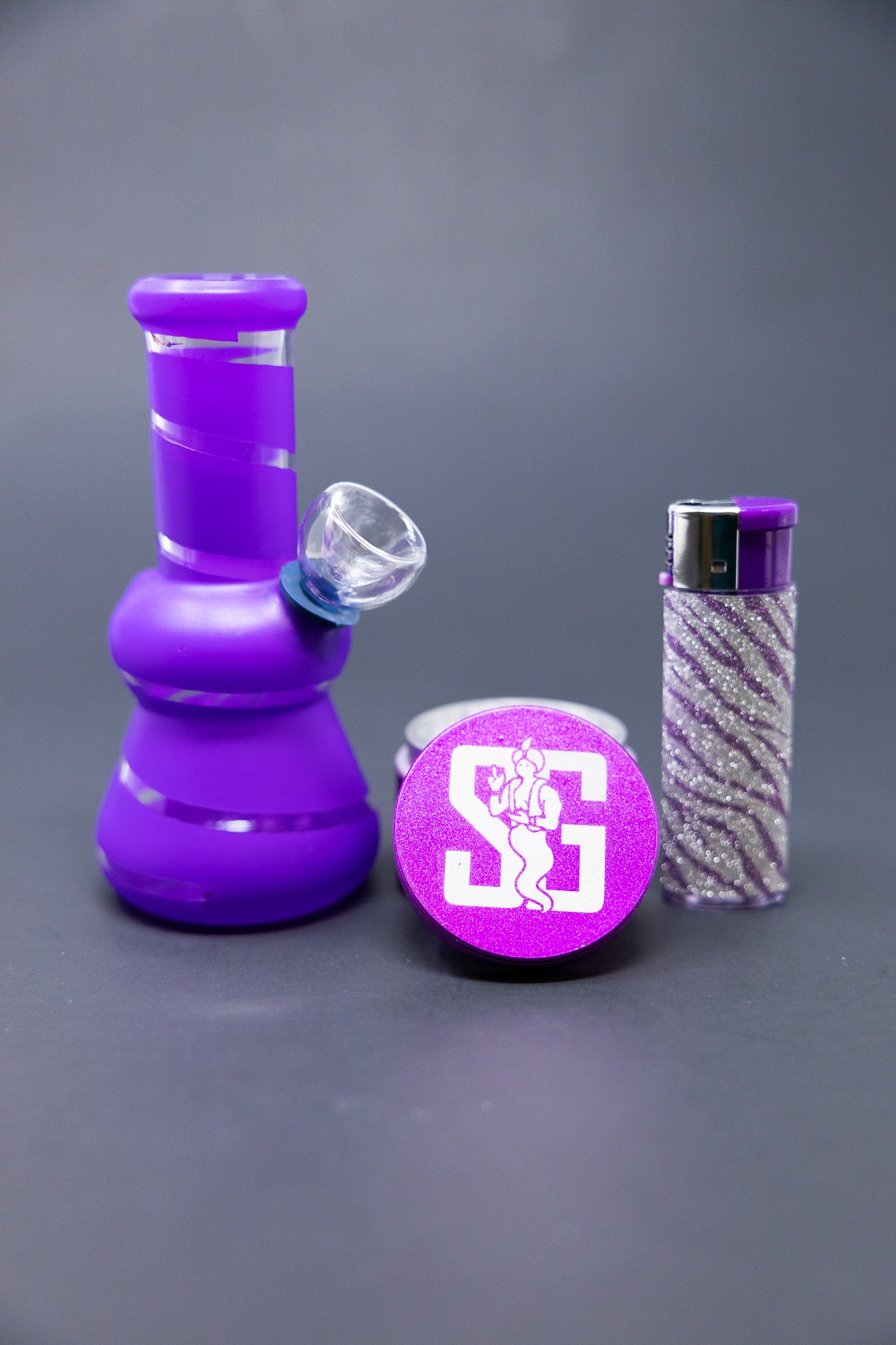 5" Purple Mini Bong Combo