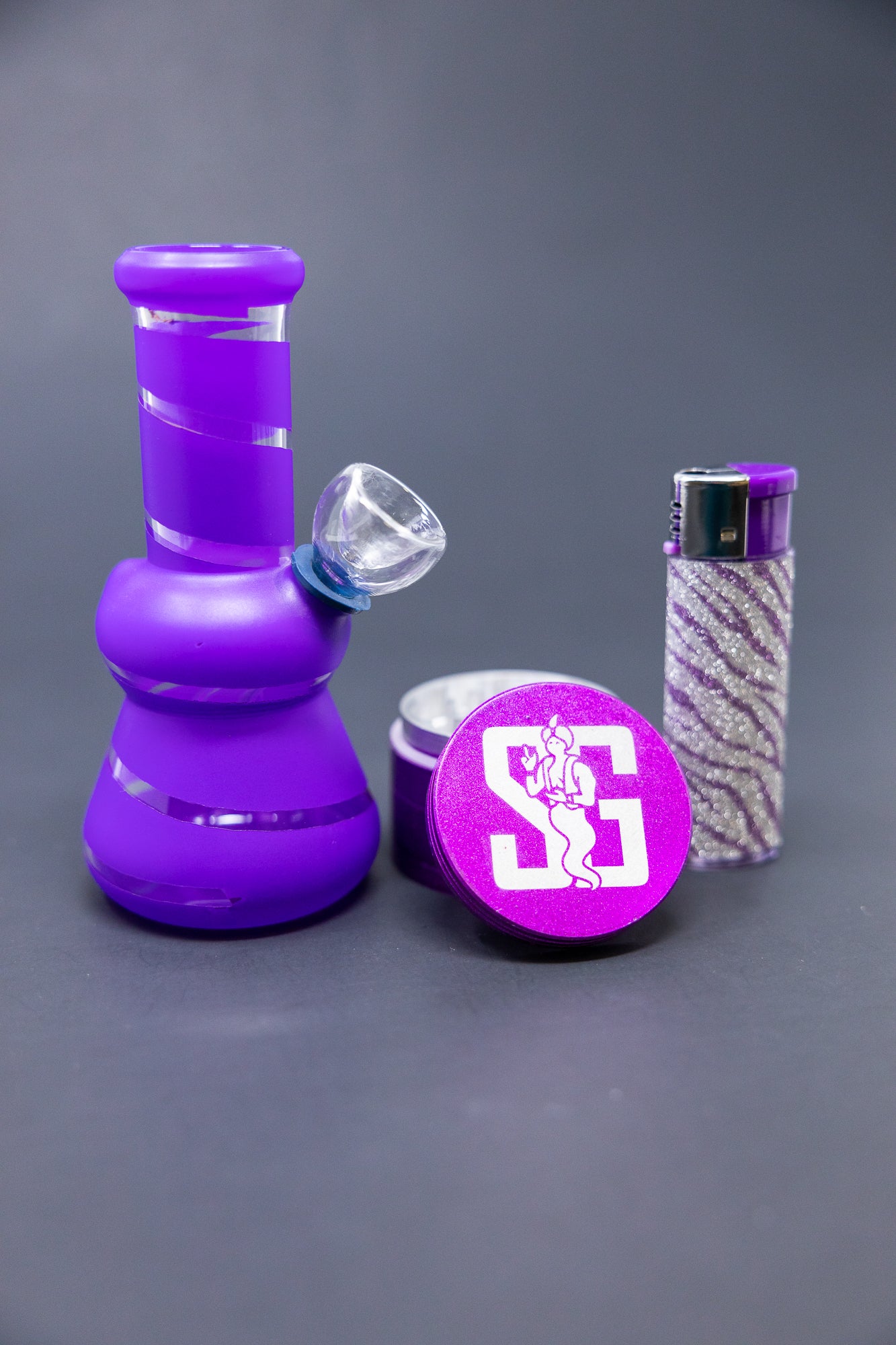 5" Purple Mini Bong Combo