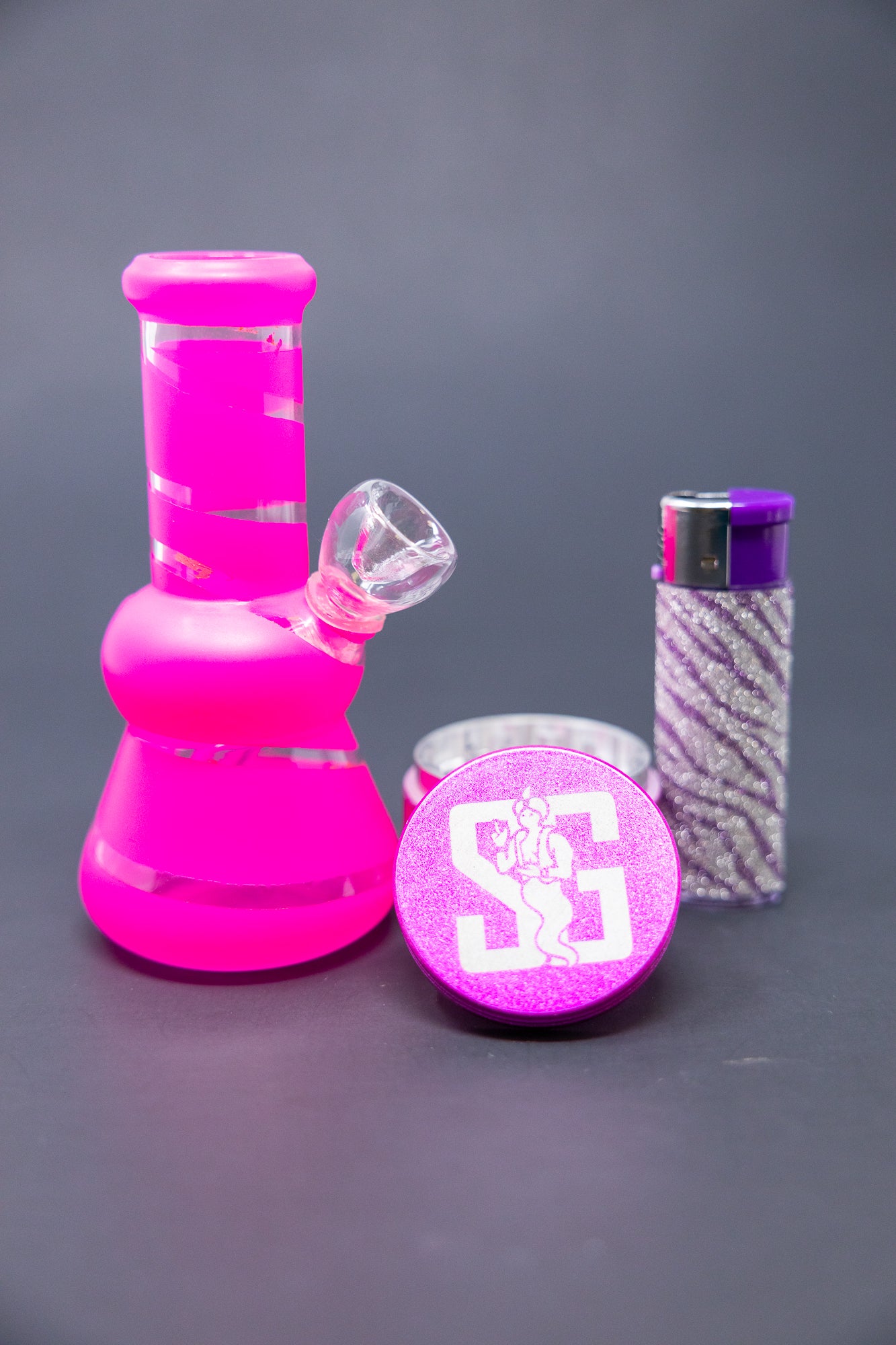 5" Pink Mini Bong Combo
