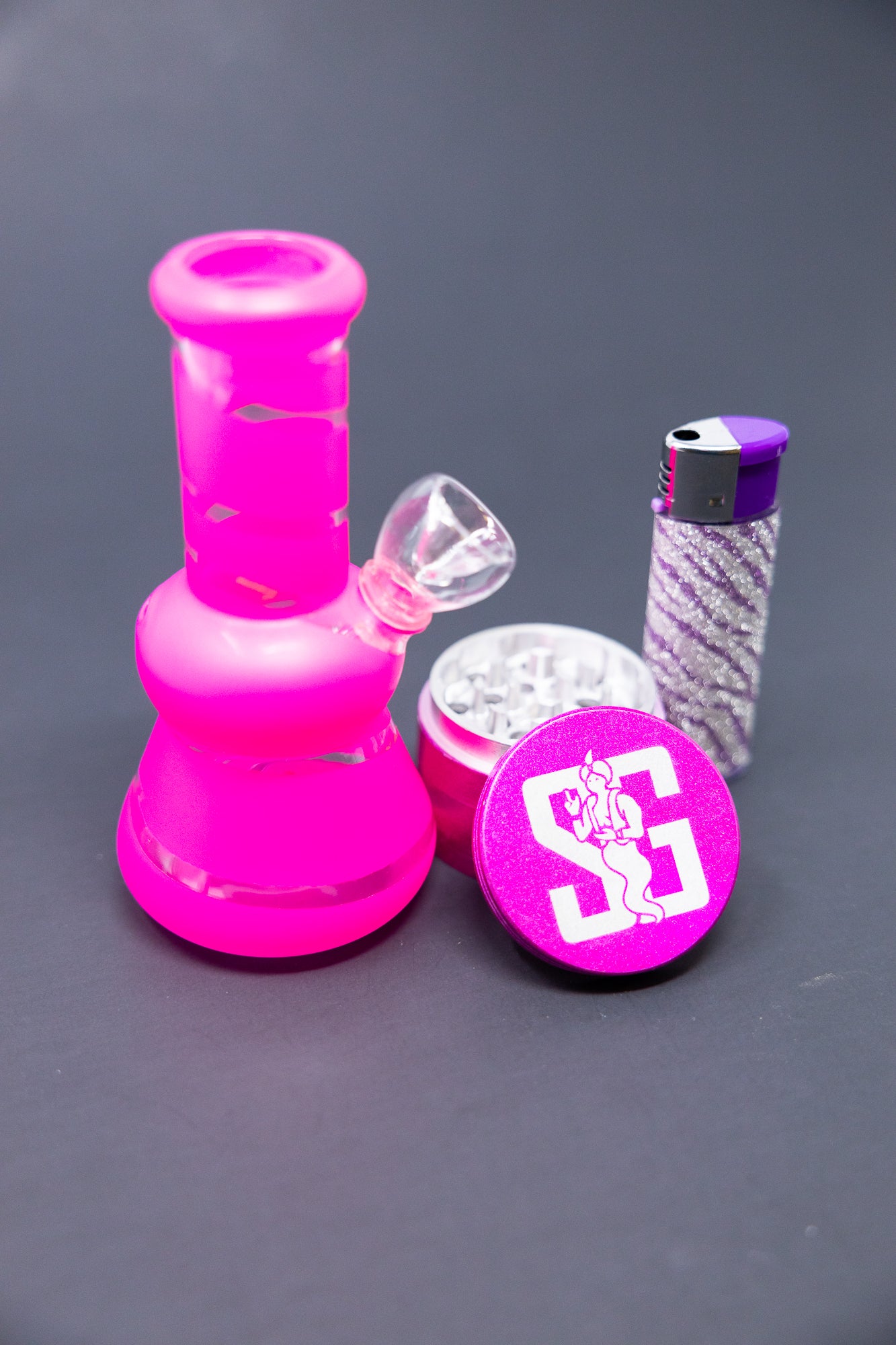 5" Pink Mini Bong Combo