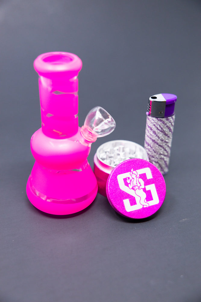 5" Pink Mini Bong Combo